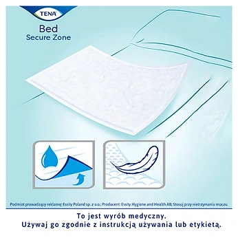 TENA Bed Plus, podkłady chłonne na łóżko 60 x 90 cm, 30 szt.