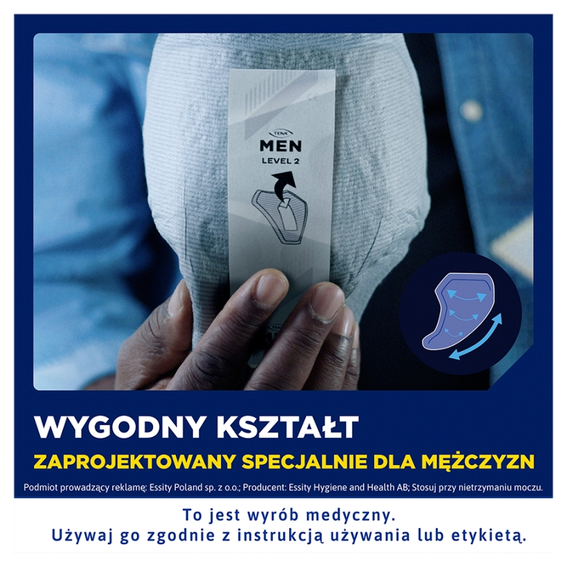 TENA Men Active Fit Level 3, wkłady anatomiczne, 20 szt.