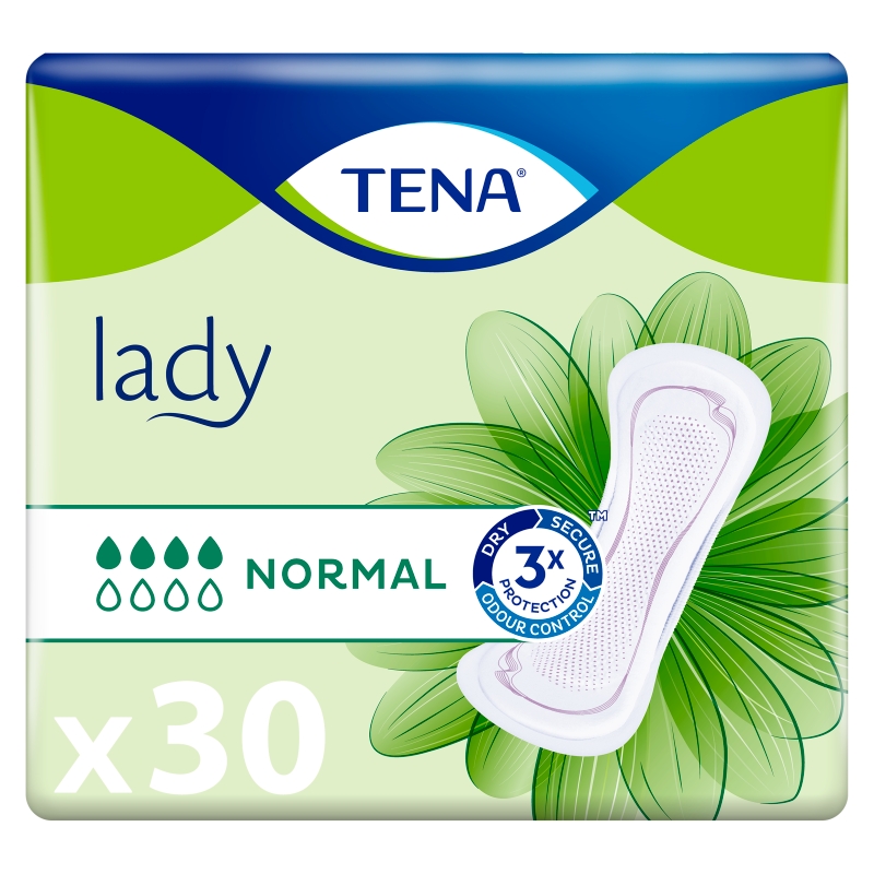 Tena Lady Normal , wkładki anatomiczne na nietrzymanie moczu, 30 szt.