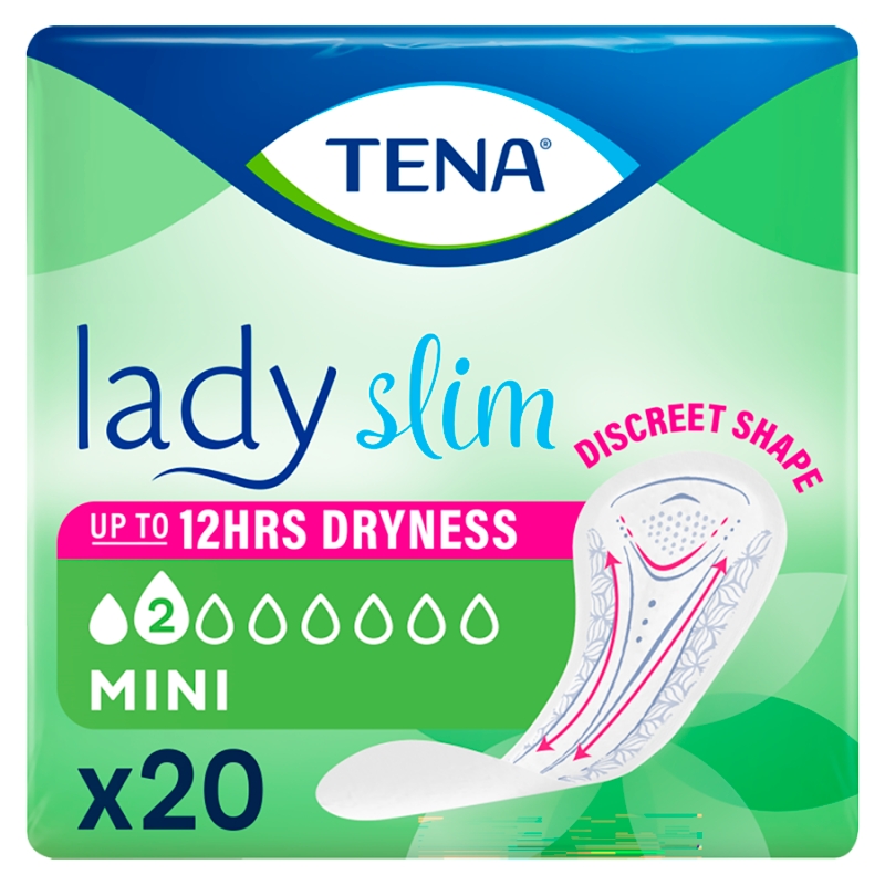 Tena Lady Slim Mini , wkładki anatomiczne na nietrzymanie moczu, 20 szt.
