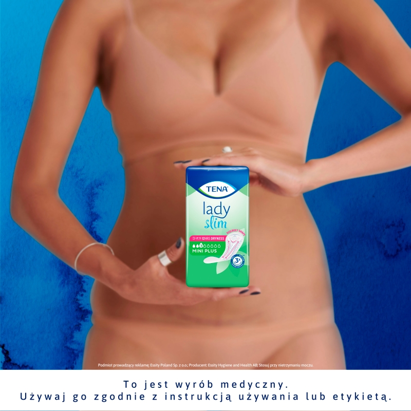 Tena Lady Slim Mini Plus , wkładki anatomiczne na nietrzymanie moczu, 16 szt.