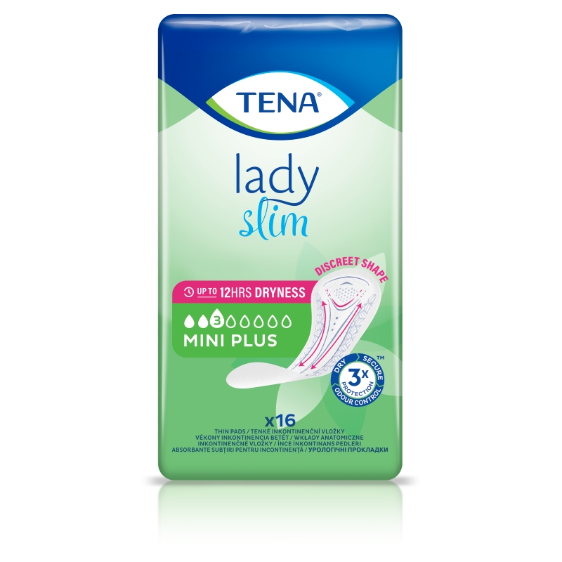 Tena Lady Slim Mini Plus  wkładki anatomiczne na nietrzymanie moczu, 16 szt.