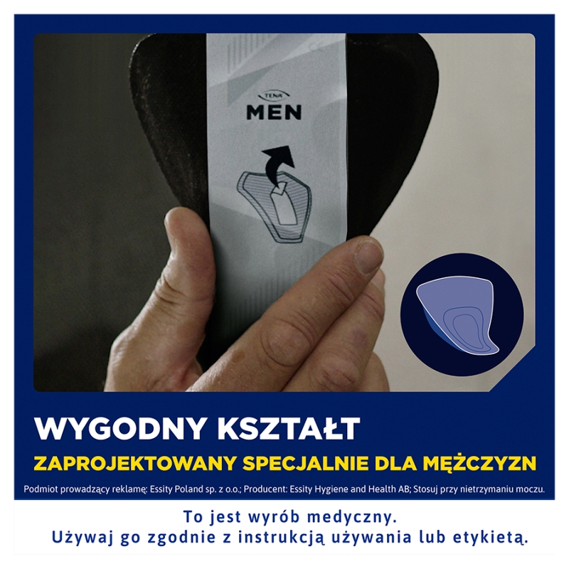 Tena Men Active Fit Extra Light, wkładki anatomiczne dla mężczyzn, 14 szt.