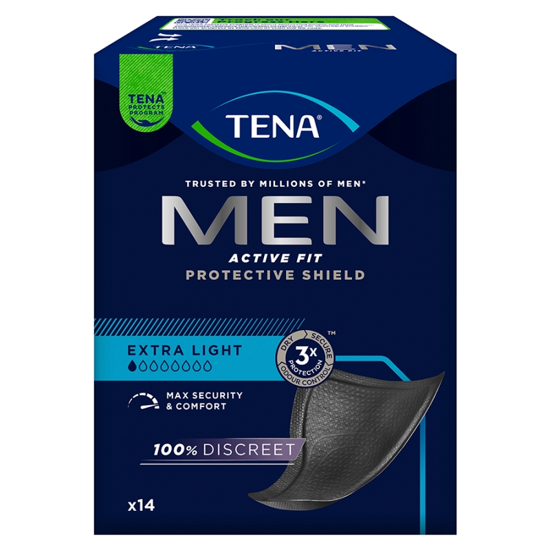 Tena Men Active Fit Extra Light, wkładki anatomiczne dla mężczyzn, 14 szt.