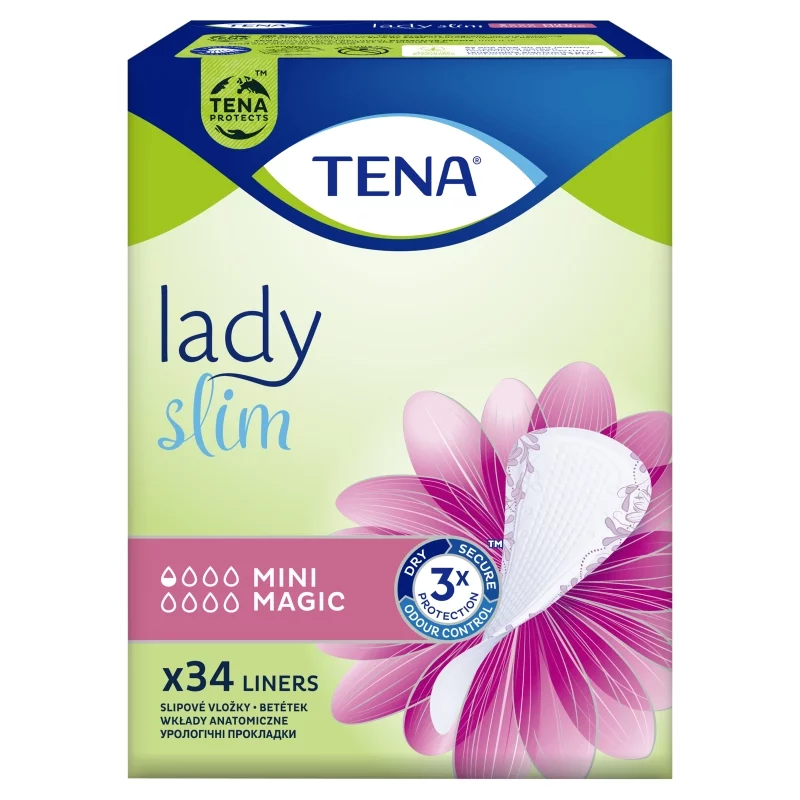 Tena Lady Slim Mini Magic  wkładki anatomiczne na nietrzymanie moczu, 34 szt.