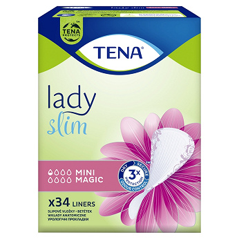 Tena Lady Slim Mini Magic , wkładki anatomiczne na nietrzymanie moczu, 34 szt.