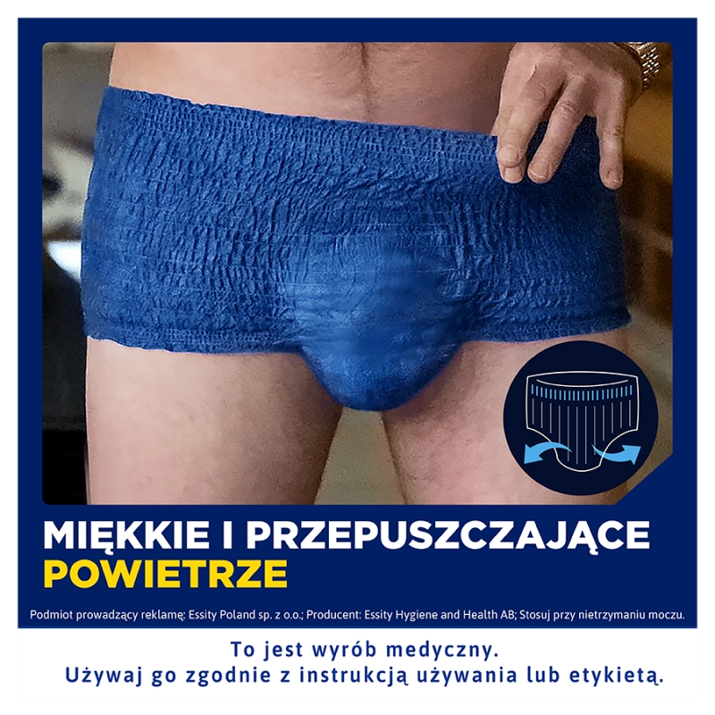 TENA MEN Active Fit Pants , majtki chłonne Plus Blue L/XL, 8 szt.