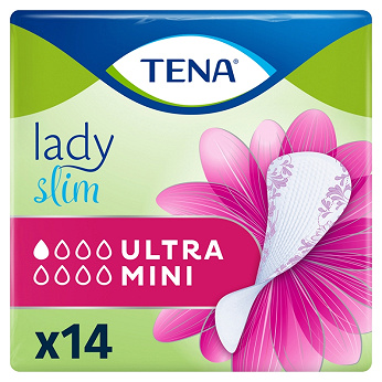 Tena Lady Slim Ultra Mini, wkładki anatomiczne, 14 szt.
