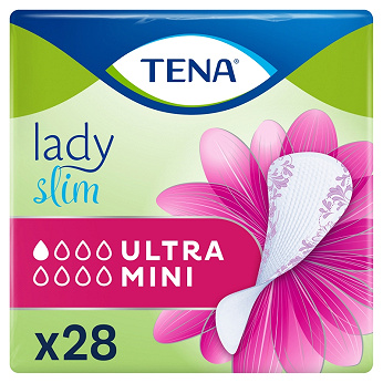 Tena Lady Slim Ultra Mini, wkładki anatomiczne na nietrzymanie moczu, 28 szt.
