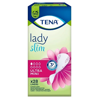 Tena Lady Slim Ultra Mini, wkładki anatomiczne na nietrzymanie moczu, 28 szt.