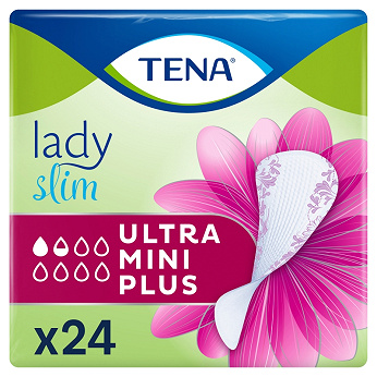 Tena Lady Slim Ultra Mini Plus, wkładki anatomiczne, 24 szt.