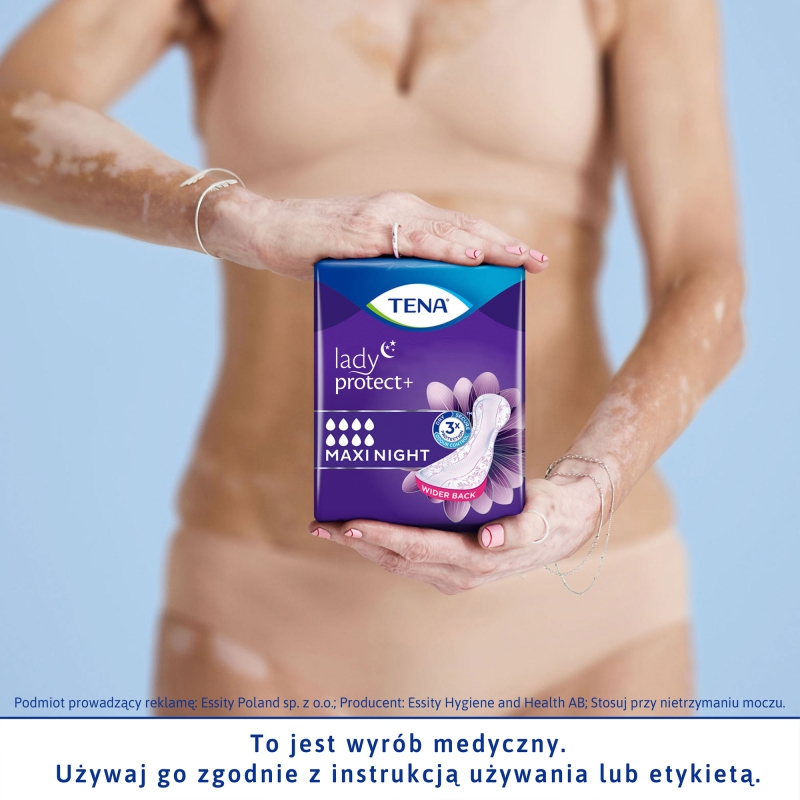 Tena Lady Maxi Night, wkładki anatomiczne na noc, 6 szt.
