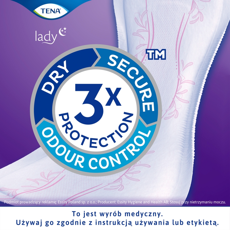 Tena Lady Maxi Night, wkładki anatomiczne na noc, 12 szt.