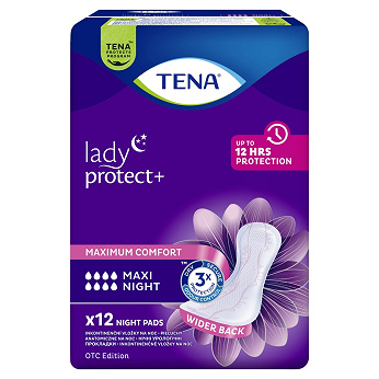 Tena Lady Maxi Night, wkładki anatomiczne na noc, 12 szt.
