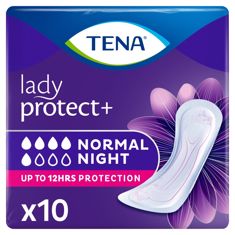 Tena Lady Normal Night , wkładki anatomiczne na noc, 10 szt.