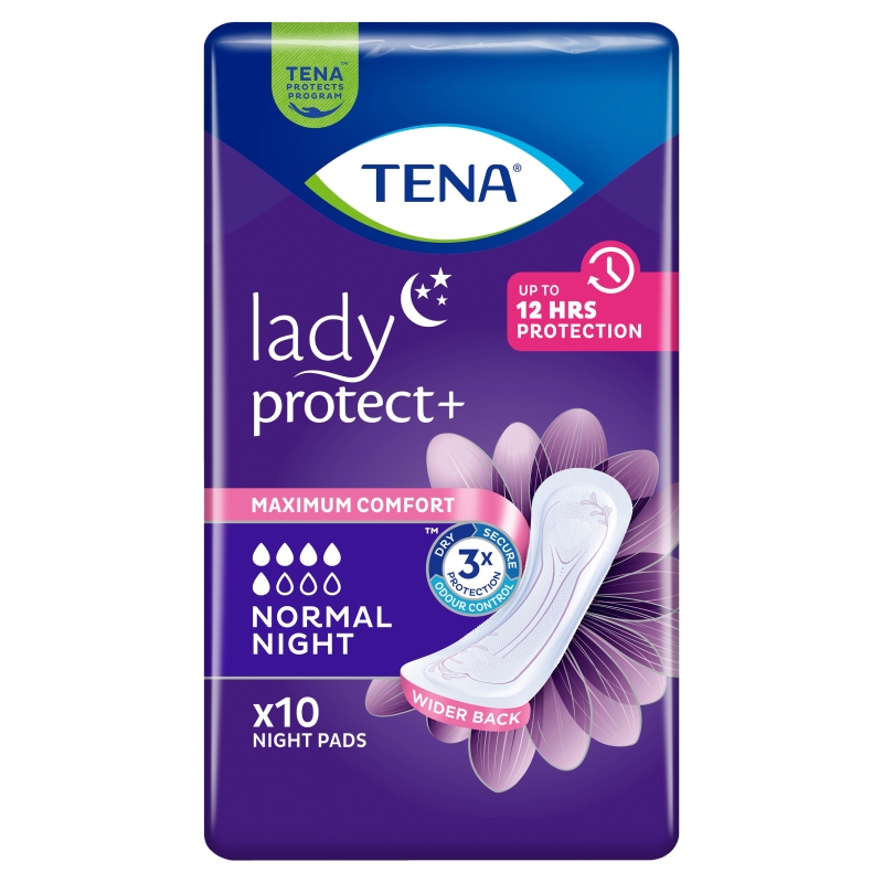 Tena Lady Normal Night  wkładki anatomiczne na noc, 10 szt.