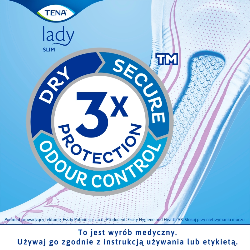 Tena Lady Slim Extra Plus, wkładki anatomiczne, 16 szt.