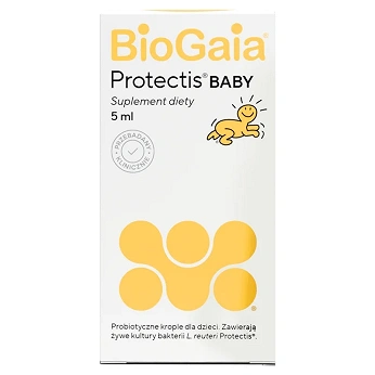 BioGaia Protectis Baby, krople doustne zawierające żywe kultury bakterii, butelka 5 ml.