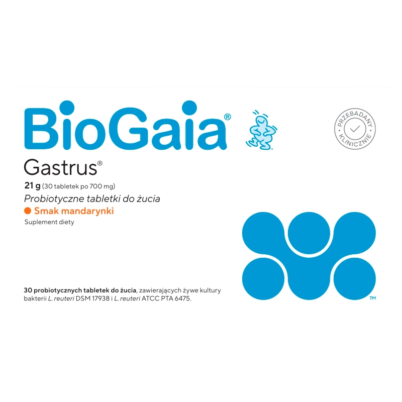 BioGaia Gastrus kapsułki o smaku mandarynki, 30 szt.
