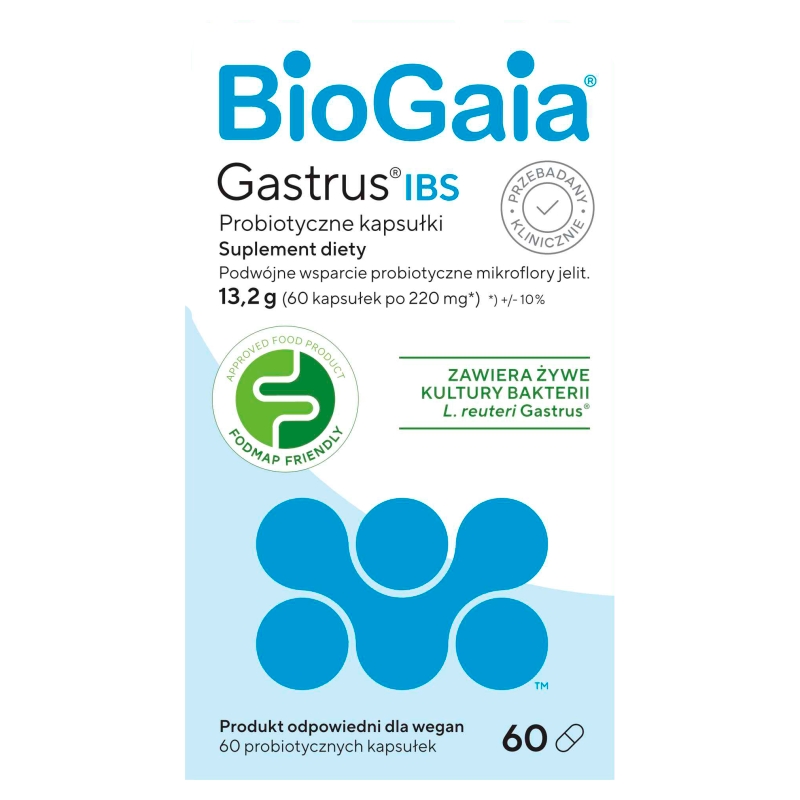 Biogaia Gastrus IBS 60 kapsułek