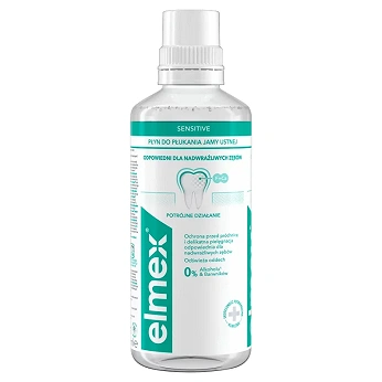 Elmex Sensitive Plus, płyn do płukania ust, 400 ml