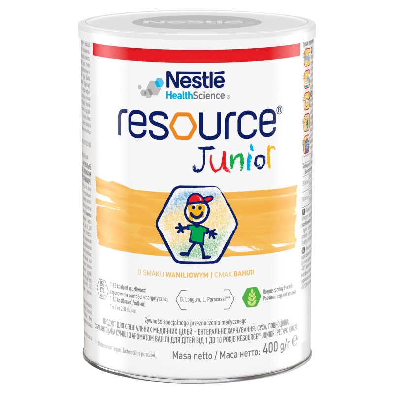 Resource Junior proszek o smaku waniliowym, 400 g