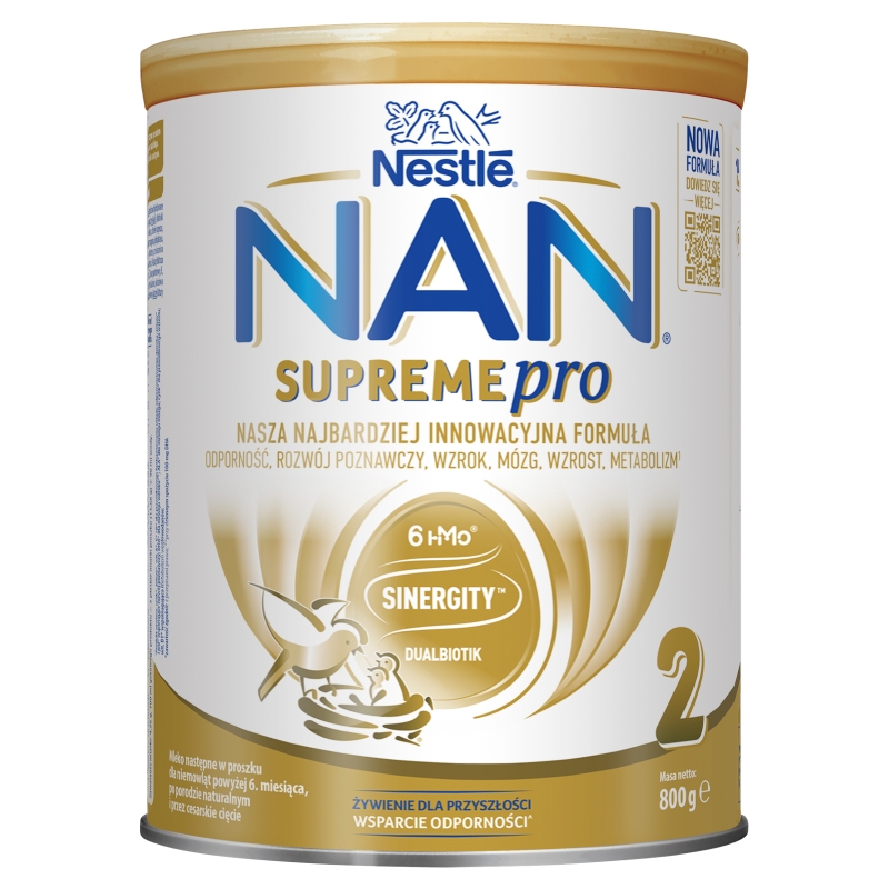 NAN Supreme 2 mleko modyfikowane w proszku dla niemowląt powyżej 6 miesiąca życia, 800 g