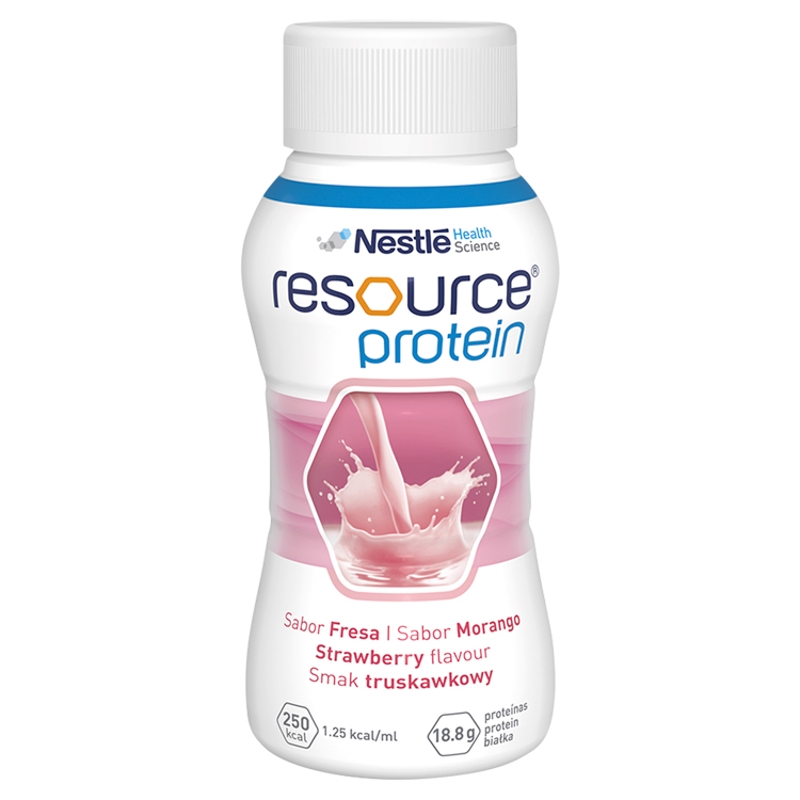 Resource Protein, truskawkowy, 4 x 200 ml