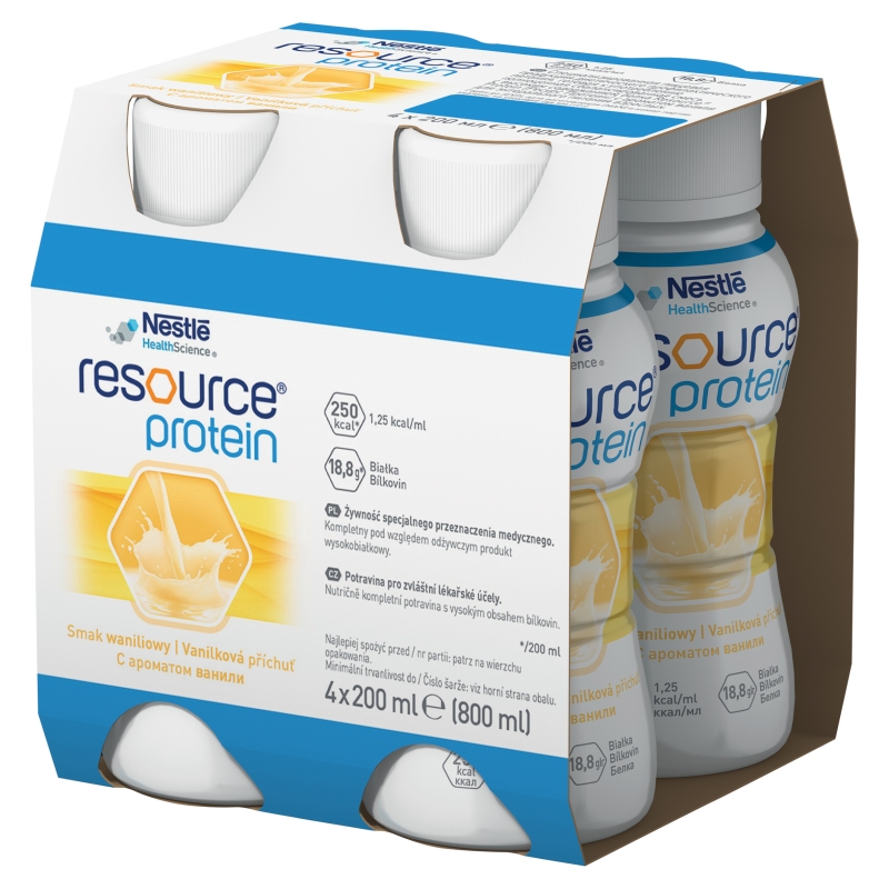 Resource Protein, waniliowy, 4 x 200 ml
