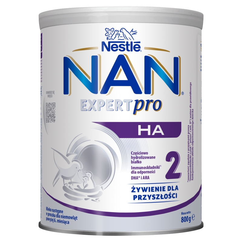 NAN Expert Pro HA 2, mleko modyfikowane następne w proszku dla niemowląt powyżej 6 miesiąca życia, 800 g