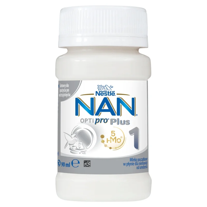 NAN Optipro Plus 1 HMO mleko początkowe w płynie, 90 ml