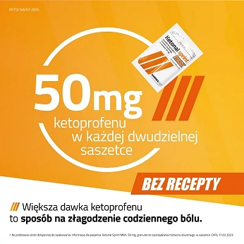 Ketonal Sprint Max, granulat do sporządzania roztworu doustnego, 12 sasz.