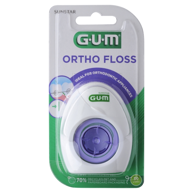 SUNSTAR GUM OrthoFloss, nić dentystyczna, 1 szt.
