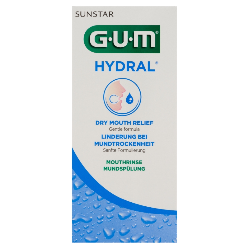 SUNSTAR GUM HYDRAL, płyn do płukania jamy ustnej mięta, 300 ml