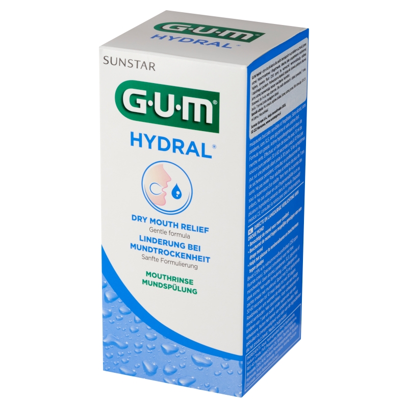 SUNSTAR GUM HYDRAL, płyn do płukania jamy ustnej mięta, 300 ml