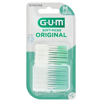 SUNSTAR GUM SOFT-PICKS Original, szczoteczki międzyzębowe średnie, 40 szt.