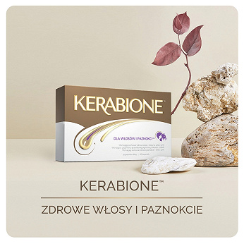 Kerabione , kapsułki ze składnikami wzmacniającymi włosy i paznokcie, 60 szt.