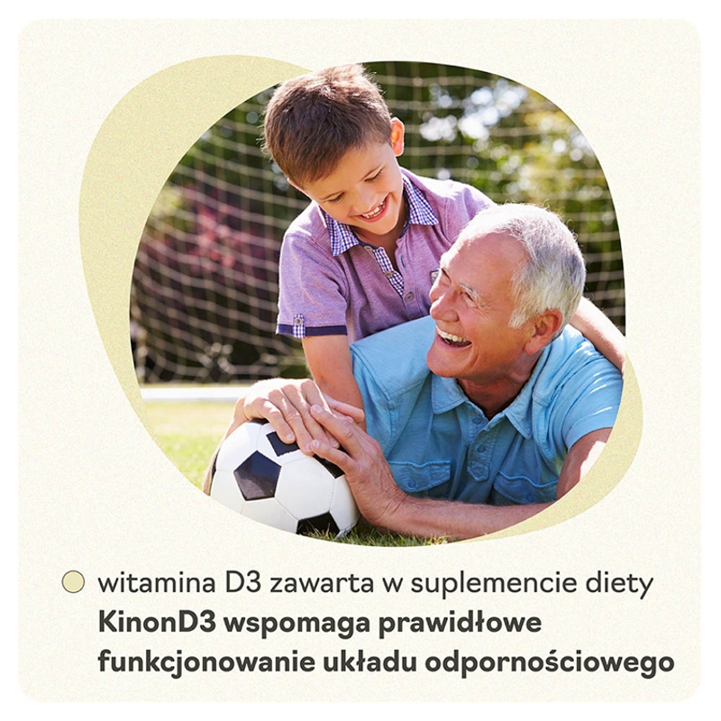 Kinon D3, tabletki z witaminami D3 i K2 wzmacniającymi kości, 30 szt.