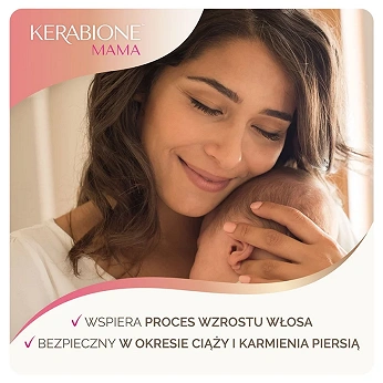 Kerabione Mama, tabletki ze składnikami wzmacniającymi włosy i paznokcie dla kobiet w ciąży, 60 szt.