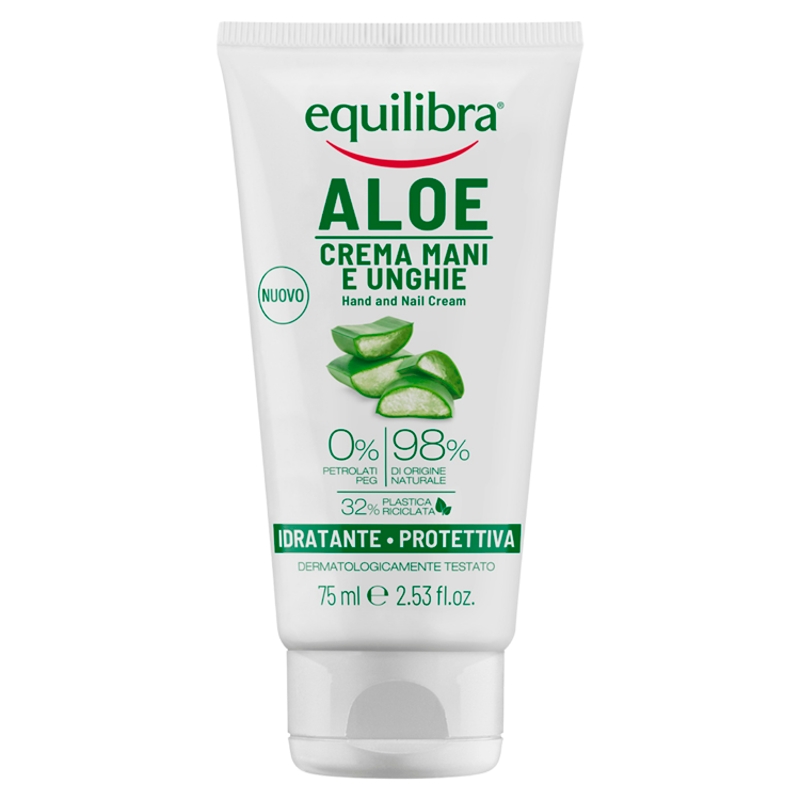 Equilibra Krem Aloesowy, do rąk i paznokci, 75 ml