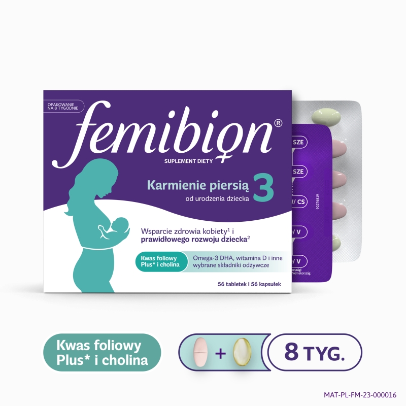 Femibion 3 Karmienie Piersią,  56 tabletek + 56 kapsułek