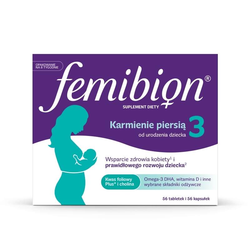 Femibion 3 Karmienie Piersią,  56 tabletek + 56 kapsułek