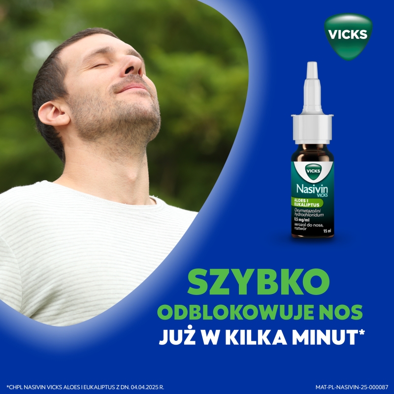 Nasivin Sinex Aloes i Eukaliptus, aerozol do nosa, 15 ml