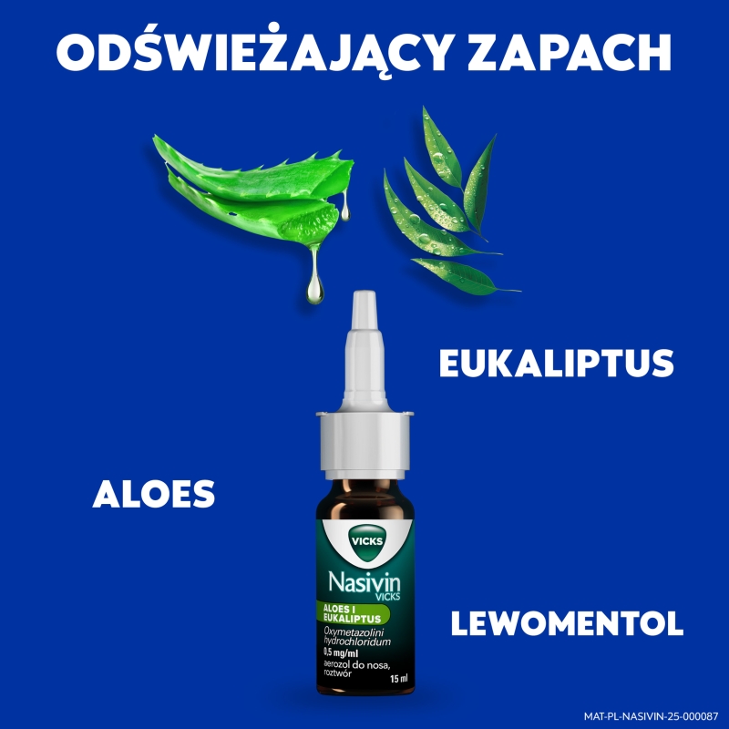 Nasivin Sinex Aloes i Eukaliptus, aerozol do nosa, 15 ml