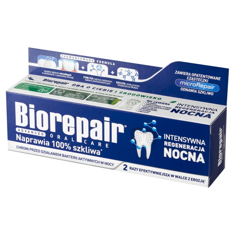 Biorepair Night, pasta do zębów odbudowująca zęby w nocy, 75 ml