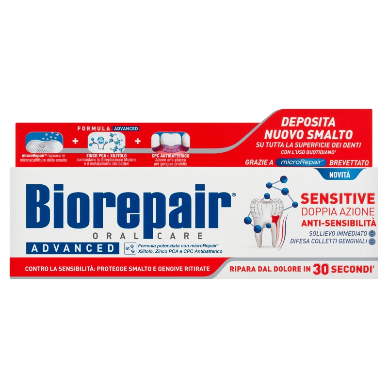 Biorepair Advanced Sensitive, pasta do zębów wrażliwych, 75 ml