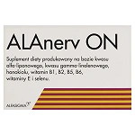 ALAnerv ON , kapsułki ze składnikami wspierającymi prawidłowe funkcjonowanie układu nerwowego i odporność, 30 szt.