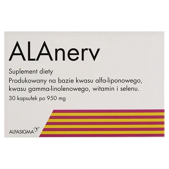 ALAnerv, kapsułki ze składnikami wspierającymi układ nerwowy, 30 szt.