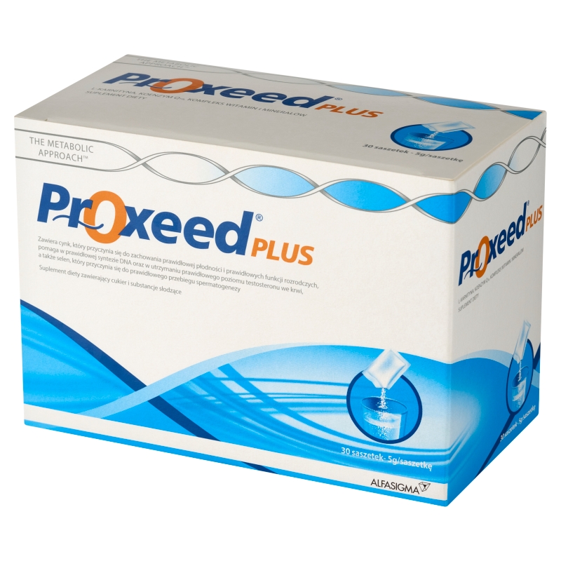Proxeed Plus, proszek ze składnikami wspomagającymi płodność dla mężczyzn, 30 sasz.