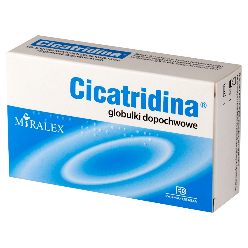 Cicatridina, globulki dopochwowe regenerujące błonę śluzową, 10 szt.